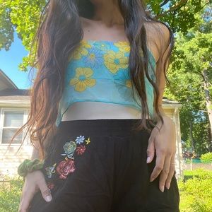 Vintage 1960’s Floral Sheer Scarf